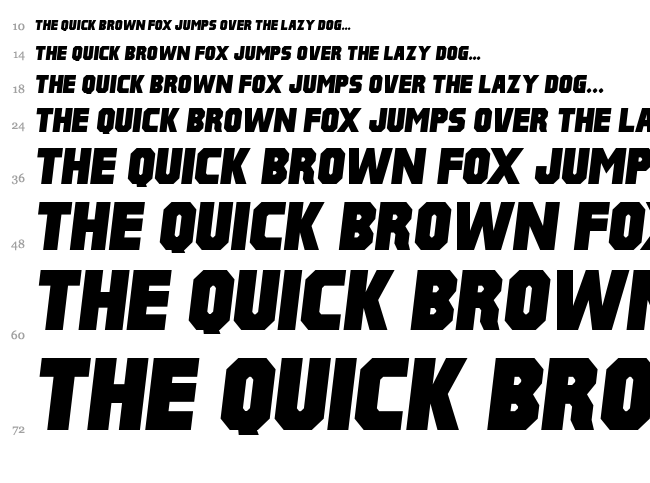 Pulp Fiction M54 font waterfall